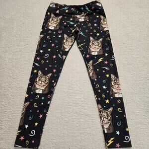 Lil Bub Leggings Cats and Stars Women's Size XL Made in USA